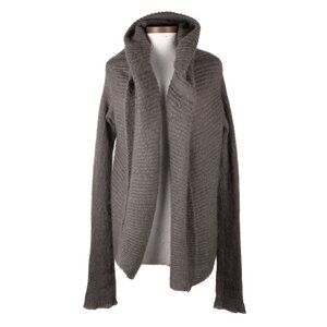 RICK OWENS A/W 2008 STAG dark gray wool mohair blend cardigan